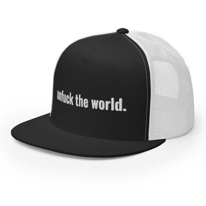 unfuck this hat.  trucker hat - south of space