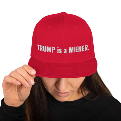 trump is a wiener snapback hat - south of space