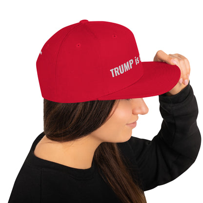 trump is a wiener snapback hat - south of space