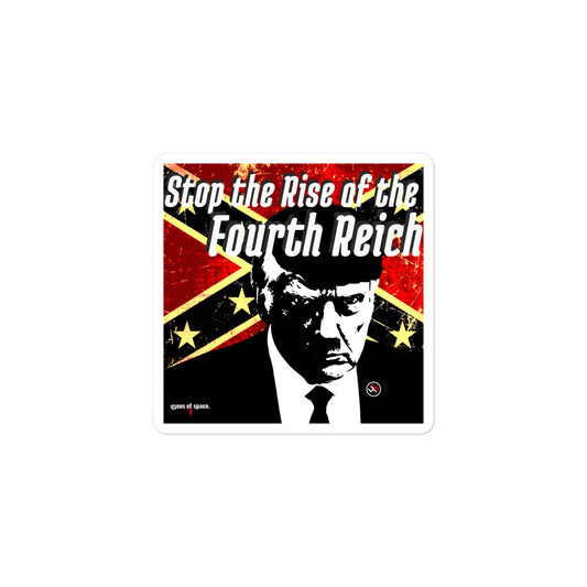 trump vs. hitler bubble-free stickers - south of space