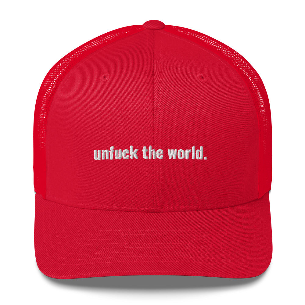 unfuck this extra truckery hat.  Trucker Cap - south of space