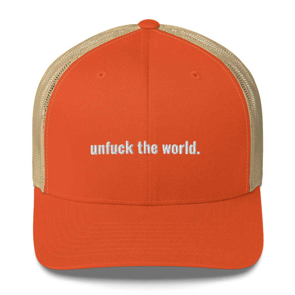 unfuck this extra truckery hat.  Trucker Cap - south of space