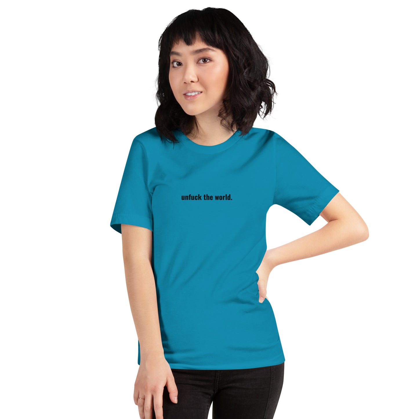 unfuck this colored shirt.  unisex t-shirt - south of space