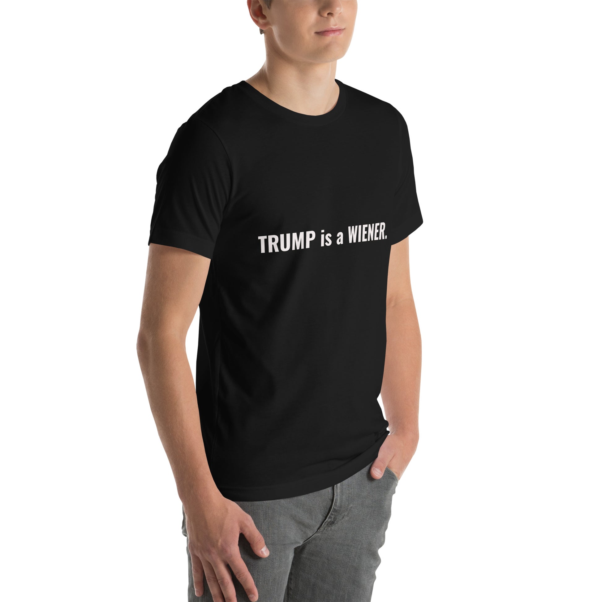 trump is a wiener dark unisex t-shirt - south of space