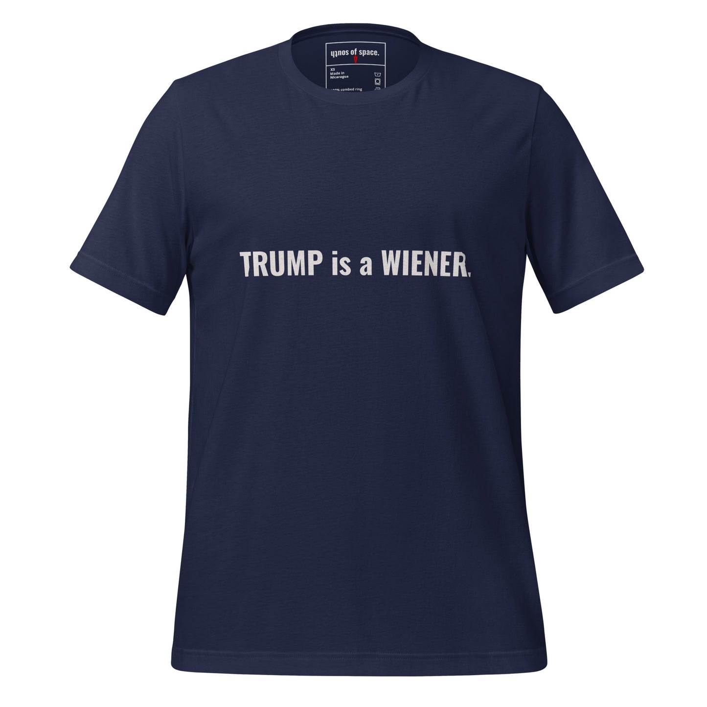 trump is a wiener dark unisex t-shirt - south of space