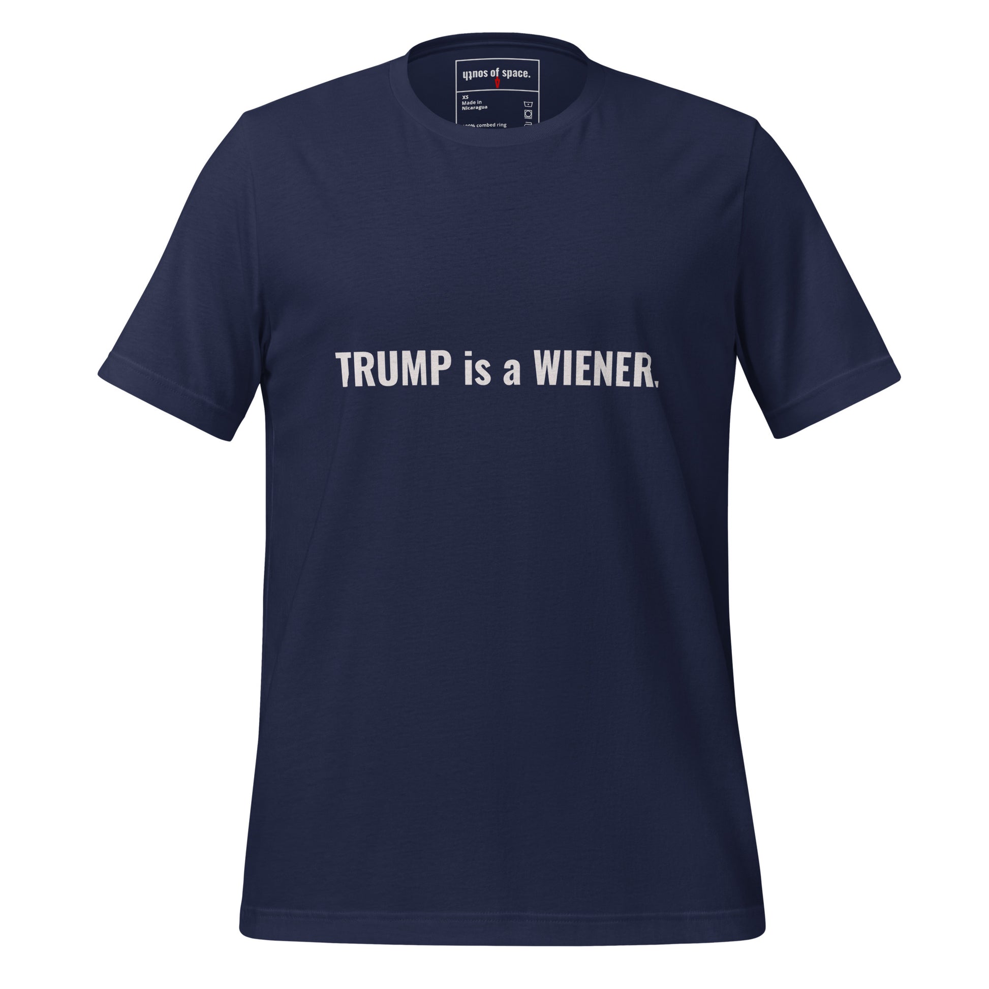 trump is a wiener dark unisex t-shirt - south of space