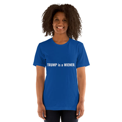 trump is a wiener dark unisex t-shirt - south of space