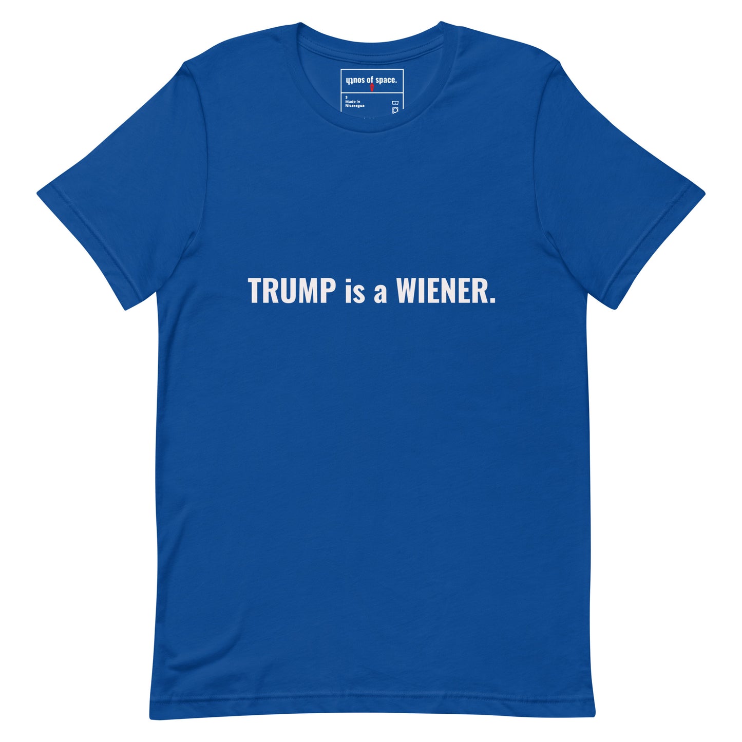 trump is a wiener dark unisex t-shirt - south of space