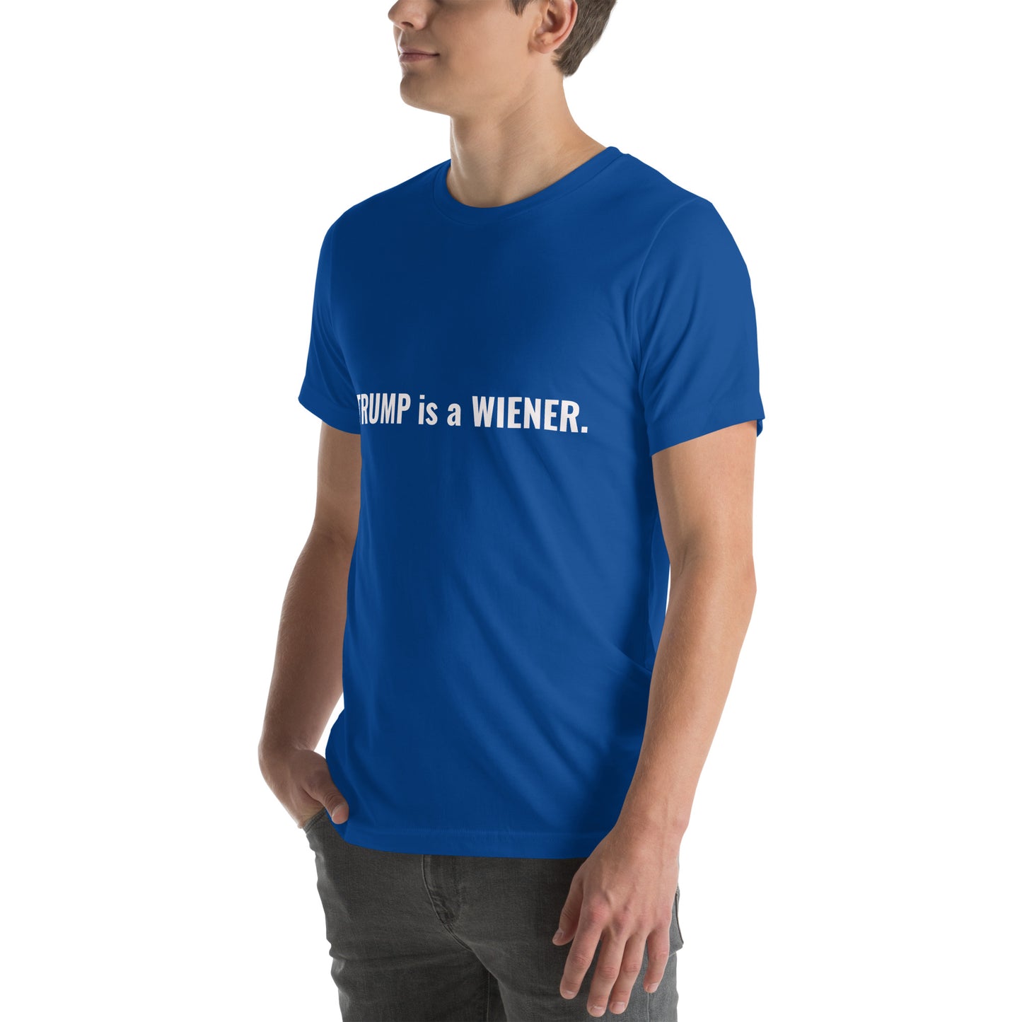 trump is a wiener dark unisex t-shirt - south of space